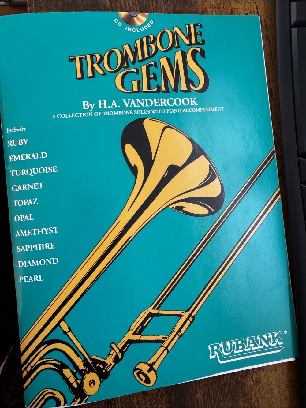 Trombone Gems by H.A. Vandercook — Teal and Gold Edition